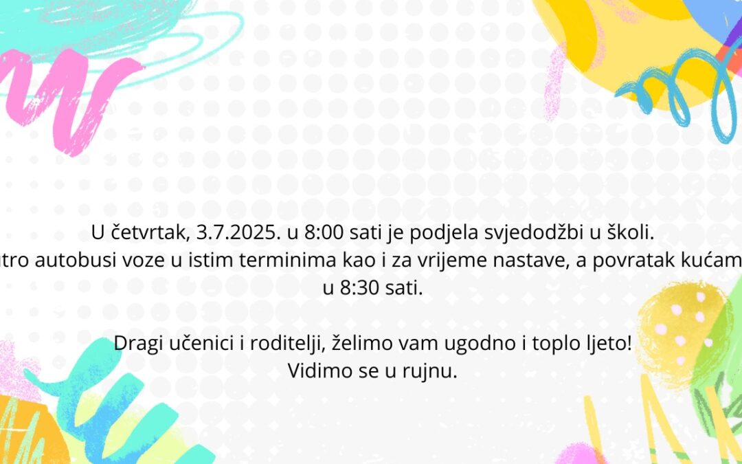 Podjela svjedodžbi