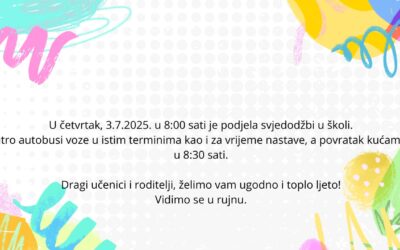 Podjela svjedodžbi