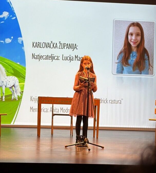 Naša Lucija Magdić osvojila 3. mjesto na Državnom natjecanju u čitanju naglas