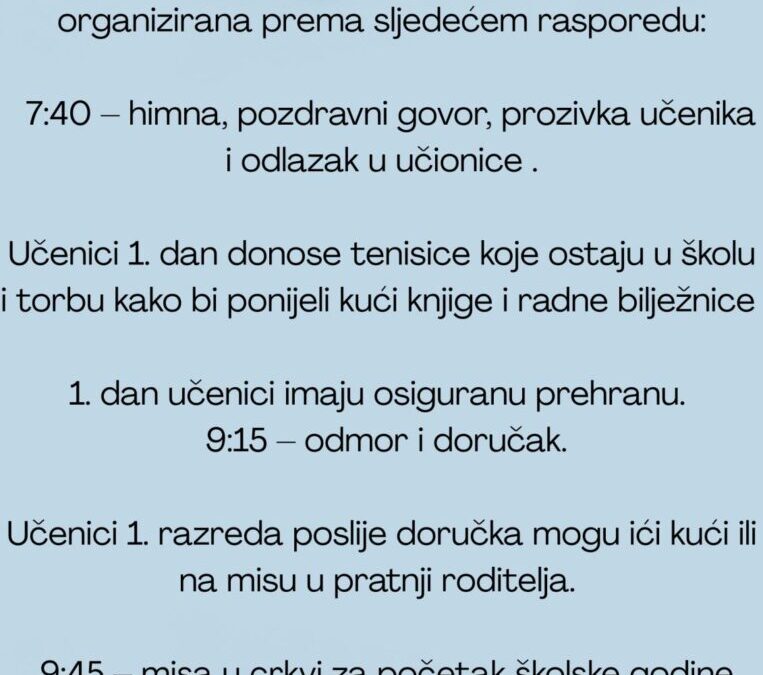 Prvi nastavni dan
